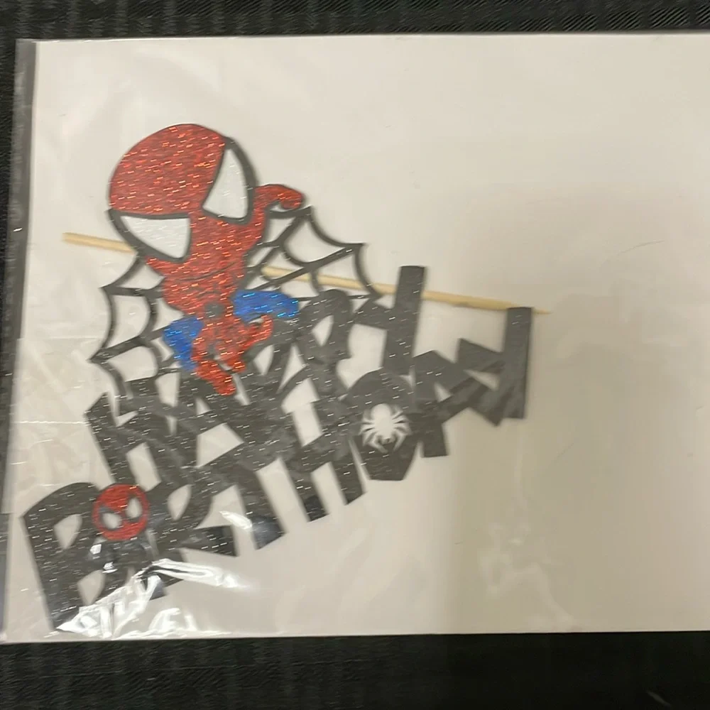 Spiderman Happy Birthday Cake Topper for Boy Children Men Birthday Party Decora